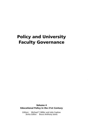 cover image of Policy and University Faculty Governance